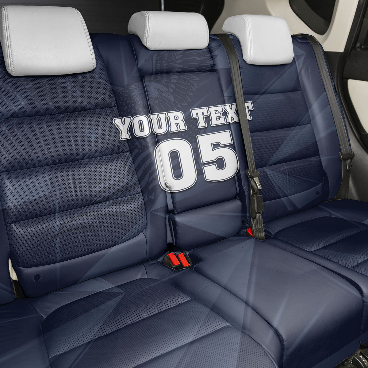 Custom United States Soccer 2026 Back Car Seat Cover USA Eagle Simple Style