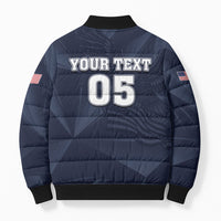 Custom United States Soccer 2026 Bomber Puffer Jacket USA Eagle Simple Style
