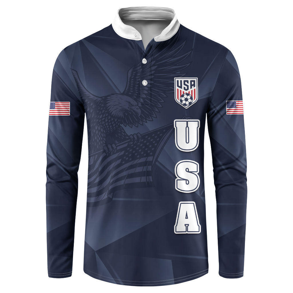 Custom United States Soccer 2026 Button Sweatshirt USA Eagle Simple Style
