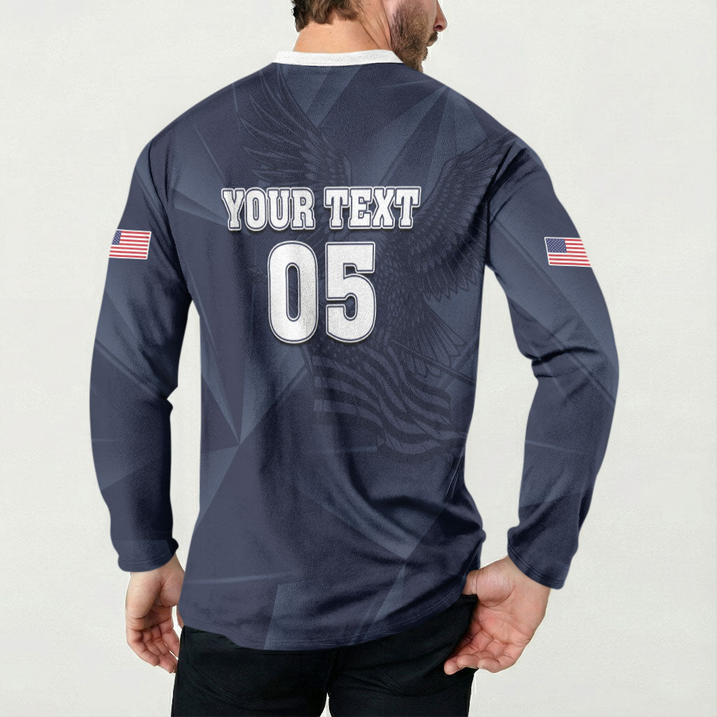Custom United States Soccer 2026 Button Sweatshirt USA Eagle Simple Style