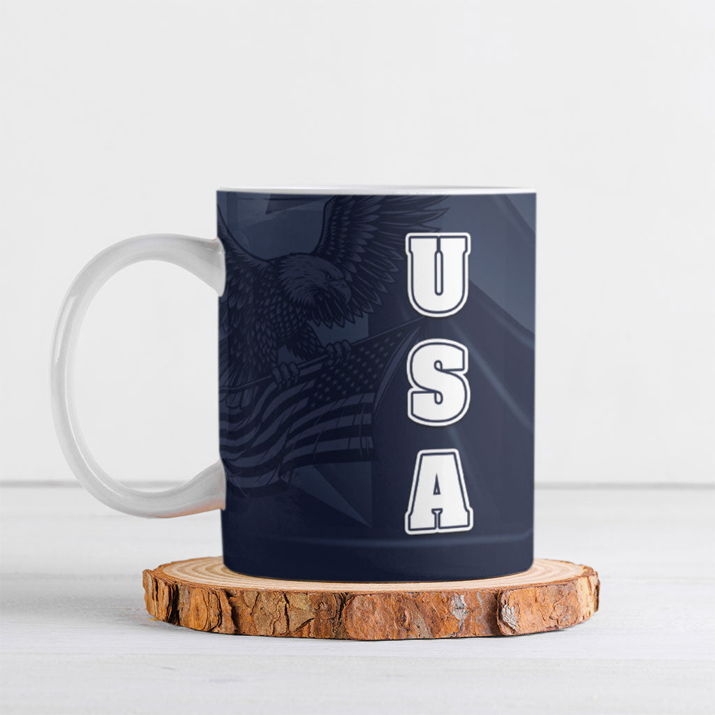Custom United States Soccer 2026 Ceramic Mug USA Eagle Simple Style