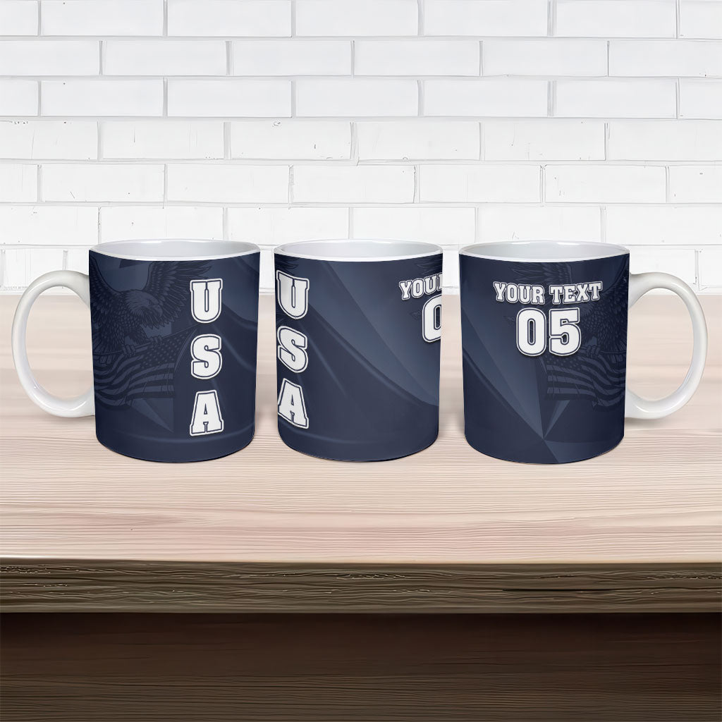 Custom United States Soccer 2026 Ceramic Mug USA Eagle Simple Style