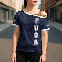 Custom United States Soccer 2026 Cross Shoulder Shirt USA Eagle Simple Style