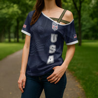 Custom United States Soccer 2026 Cross Shoulder Shirt USA Eagle Simple Style