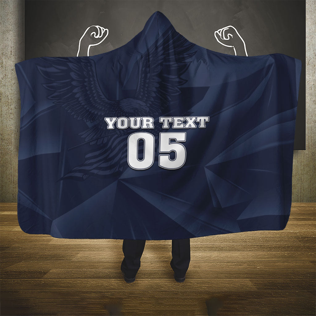 Custom United States Soccer 2026 Hooded Blanket USA Eagle Simple Style