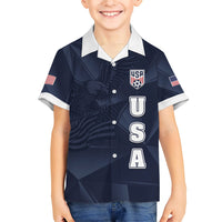 Custom United States Soccer 2026 Kid Hawaiian Shirt USA Eagle Simple Style