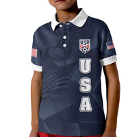 Custom United States Soccer 2026 Kid Polo Shirt USA Eagle Simple Style