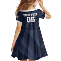 Custom United States Soccer 2026 Kid Short Sleeve Dress USA Eagle Simple Style