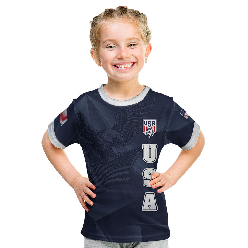 Custom United States Soccer 2026 Kid T Shirt USA Eagle Simple Style