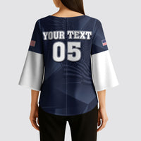 Custom United States Soccer 2026 Kimono Sleeve Blouse USA Eagle Simple Style