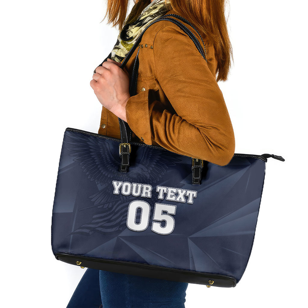 Custom United States Soccer 2026 Leather Tote Bag USA Eagle Simple Style