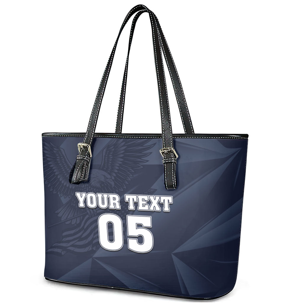 Custom United States Soccer 2026 Leather Tote Bag USA Eagle Simple Style