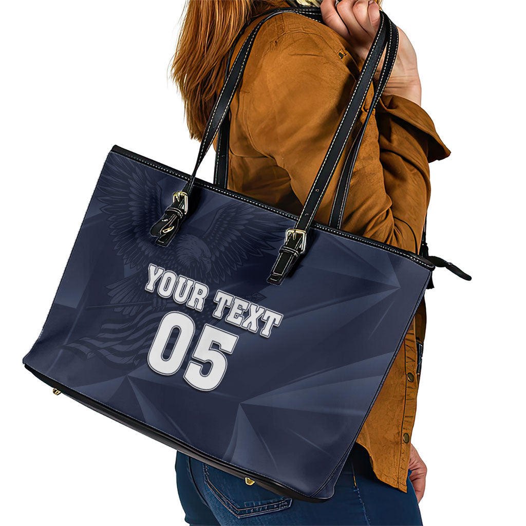 Custom United States Soccer 2026 Leather Tote Bag USA Eagle Simple Style