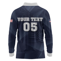 Custom United States Soccer 2026 Long Sleeve Polo Shirt USA Eagle Simple Style