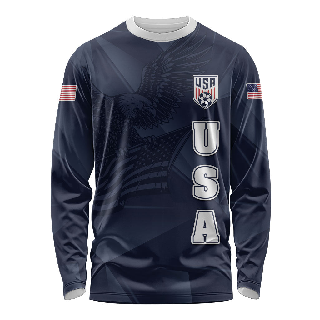 Custom United States Soccer 2026 Long Sleeve Shirt USA Eagle Simple Style