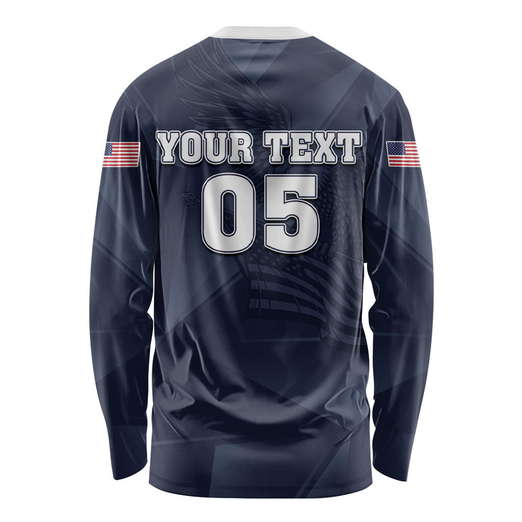 Custom United States Soccer 2026 Long Sleeve Shirt USA Eagle Simple Style