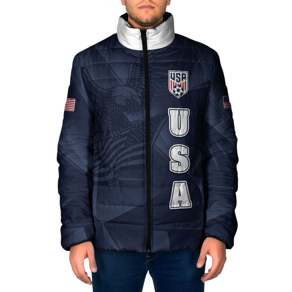 Custom United States Soccer 2026 Padded Jacket USA Eagle Simple Style