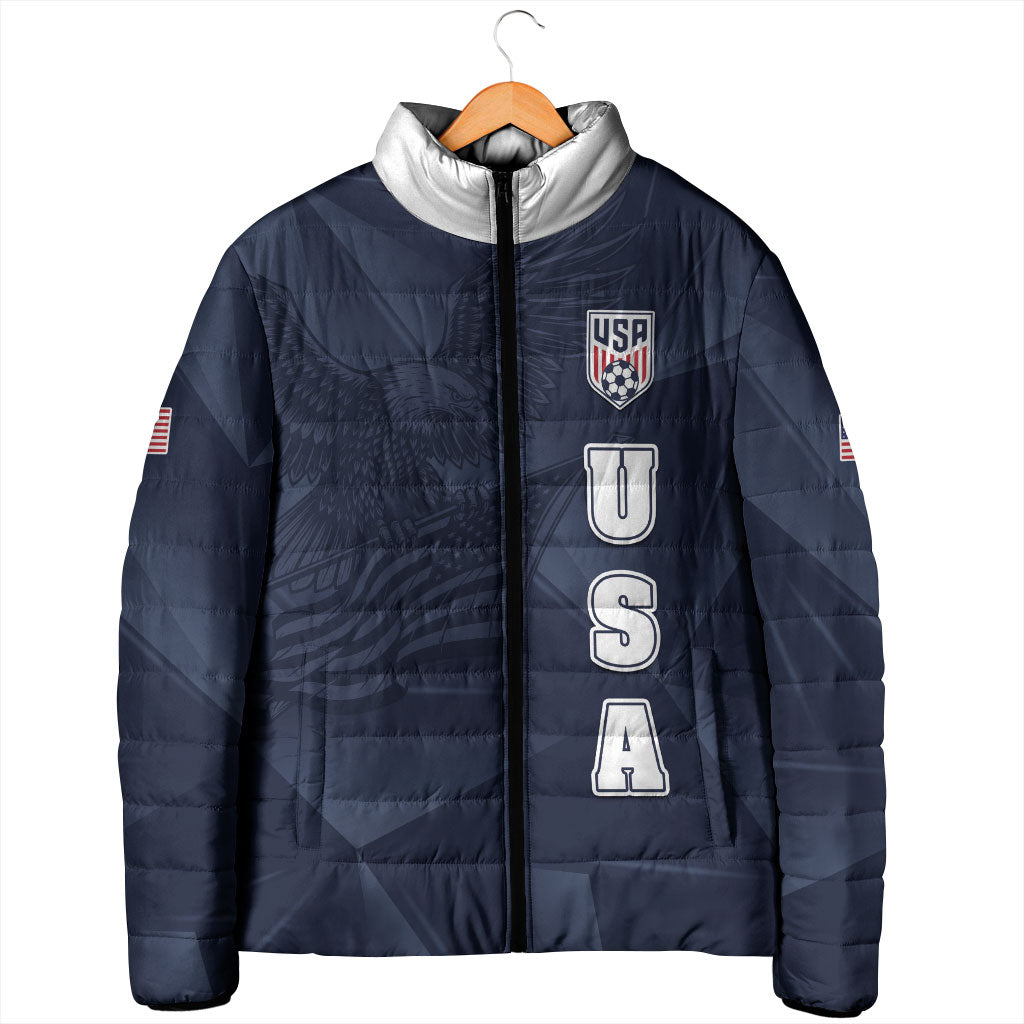 Custom United States Soccer 2026 Padded Jacket USA Eagle Simple Style