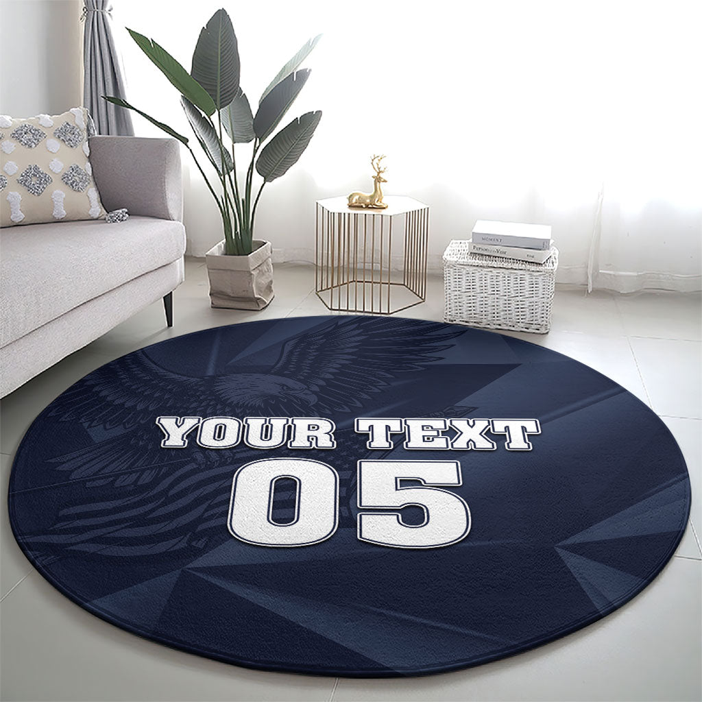 Custom United States Soccer 2026 Round Carpet USA Eagle Simple Style