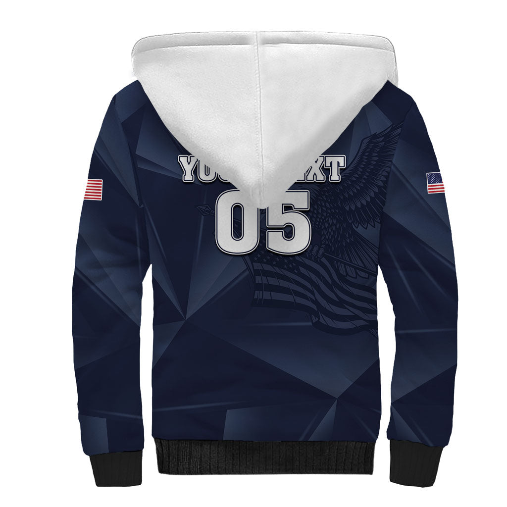 Custom United States Soccer 2026 Sherpa Hoodie USA Eagle Simple Style