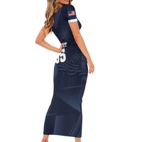 Custom United States Soccer 2026 Short Sleeve Bodycon Dress USA Eagle Simple Style