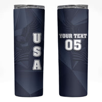 Custom United States Soccer 2026 Skinny Tumbler USA Eagle Simple Style