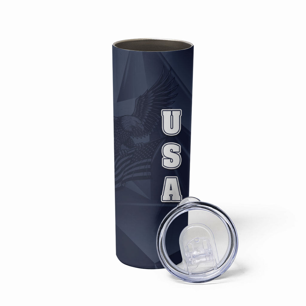 Custom United States Soccer 2026 Skinny Tumbler USA Eagle Simple Style