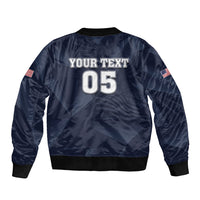 Custom United States Soccer 2026 Sleeve Zip Bomber Jacket USA Eagle Simple Style