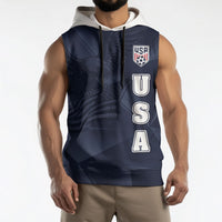 Custom United States Soccer 2026 Sleeveless Hoodie USA Eagle Simple Style