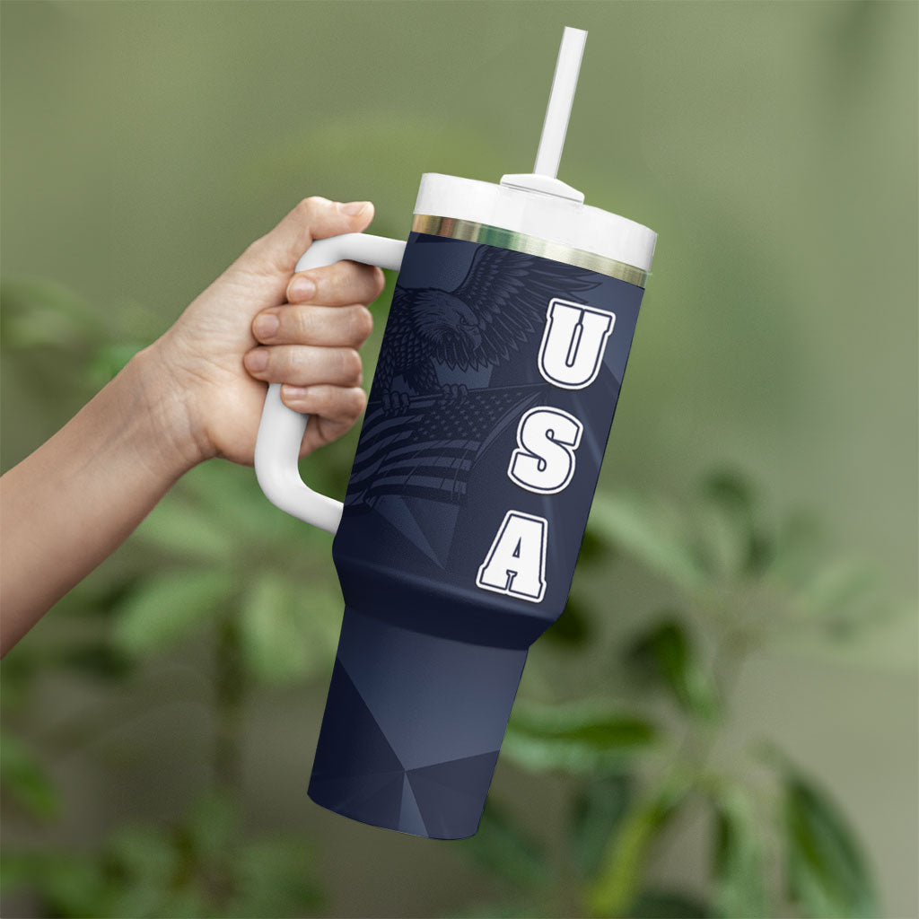 Custom United States Soccer 2026 Tumbler With Handle USA Eagle Simple Style