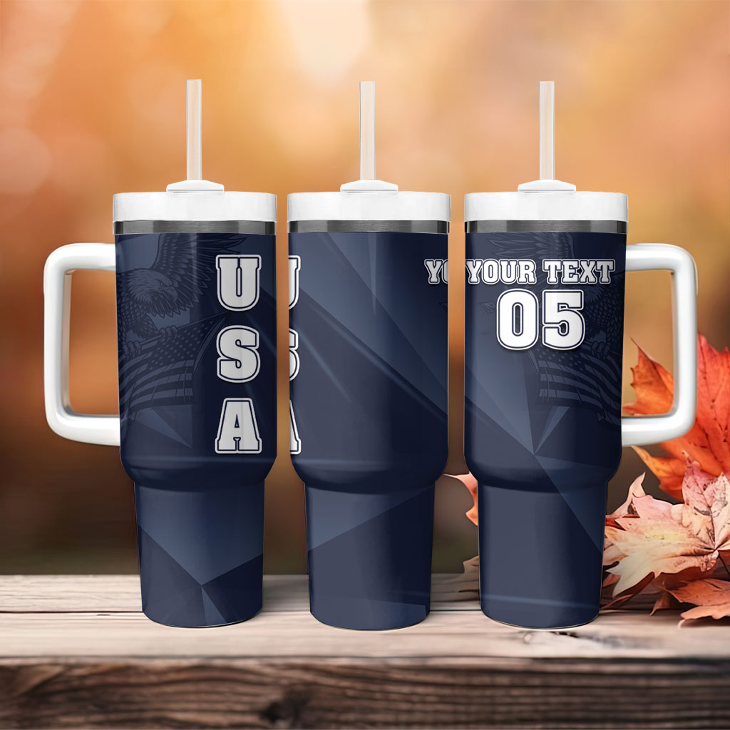 Custom United States Soccer 2026 Tumbler With Handle USA Eagle Simple Style