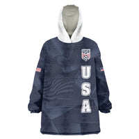 Custom United States Soccer 2026 Wearable Blanket Hoodie USA Eagle Simple Style