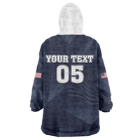 Custom United States Soccer 2026 Wearable Blanket Hoodie USA Eagle Simple Style