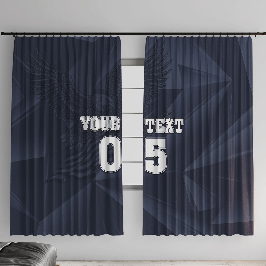 Custom United States Soccer 2026 Window Curtain USA Eagle Simple Style