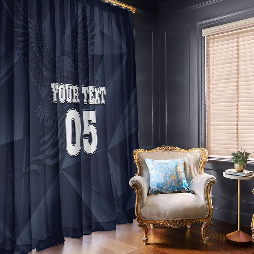 Custom United States Soccer 2026 Window Curtain USA Eagle Simple Style