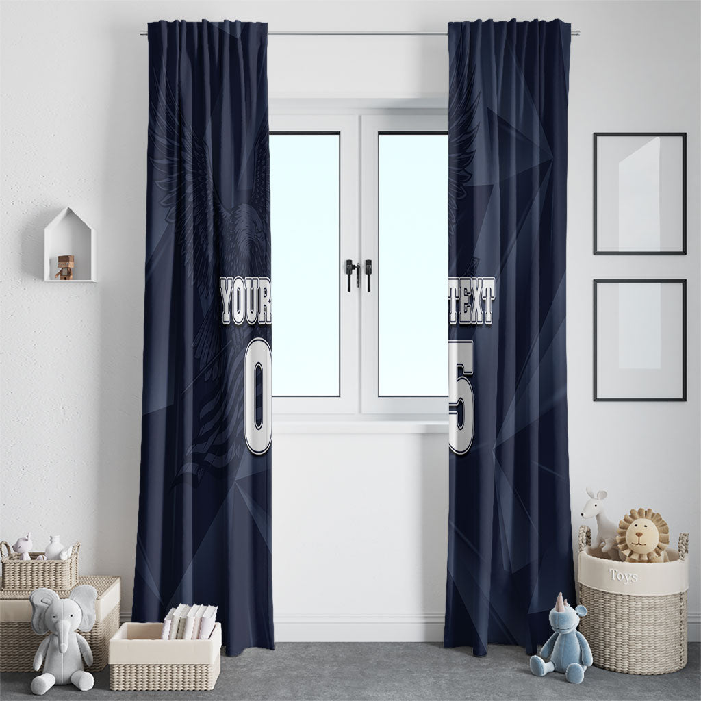 Custom United States Soccer 2026 Window Curtain USA Eagle Simple Style