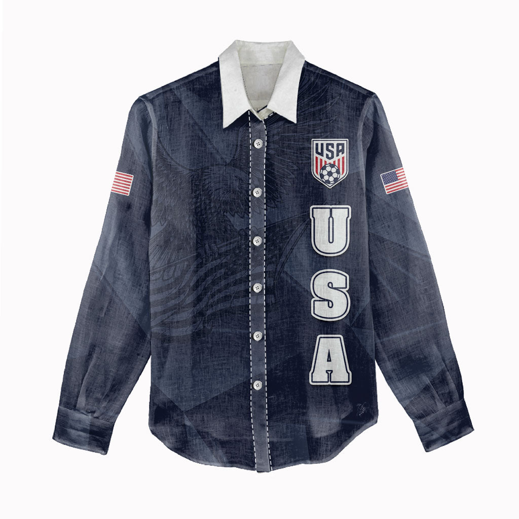 Custom United States Soccer 2026 Women Casual Shirt USA Eagle Simple Style