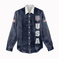 Custom United States Soccer 2026 Women Casual Shirt USA Eagle Simple Style
