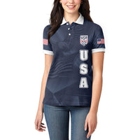 Custom United States Soccer 2026 Women Polo Shirt USA Eagle Simple Style