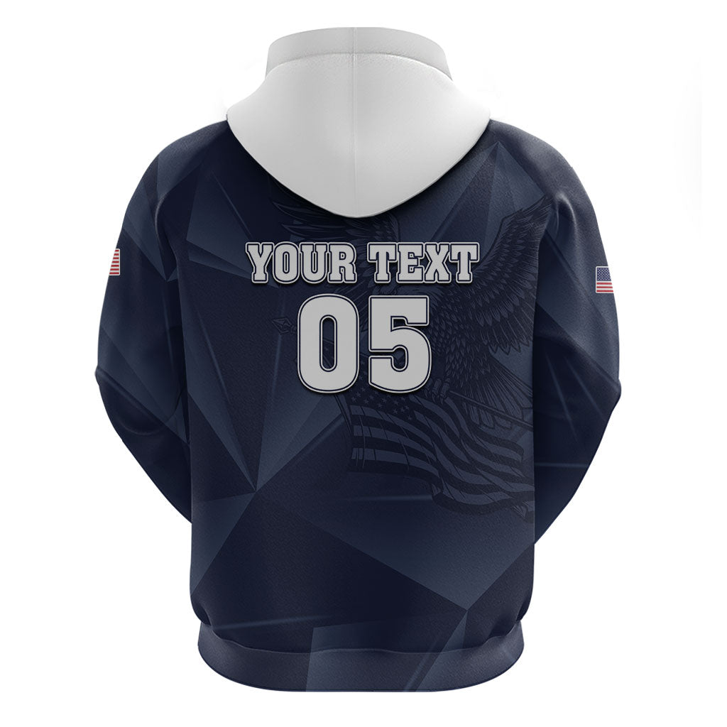 Custom United States Soccer 2026 Zip Hoodie USA Eagle Simple Style