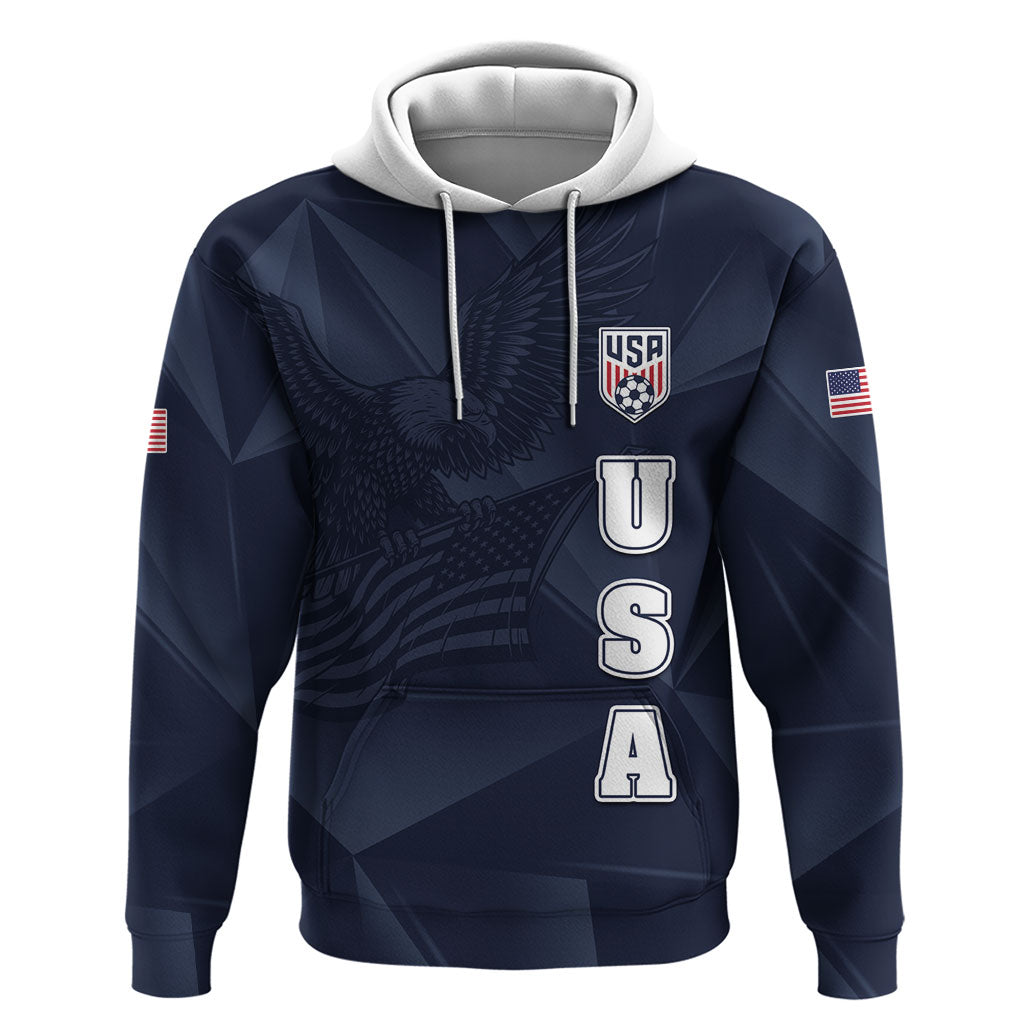 Custom United States Soccer 2026 Zip Hoodie USA Eagle Simple Style