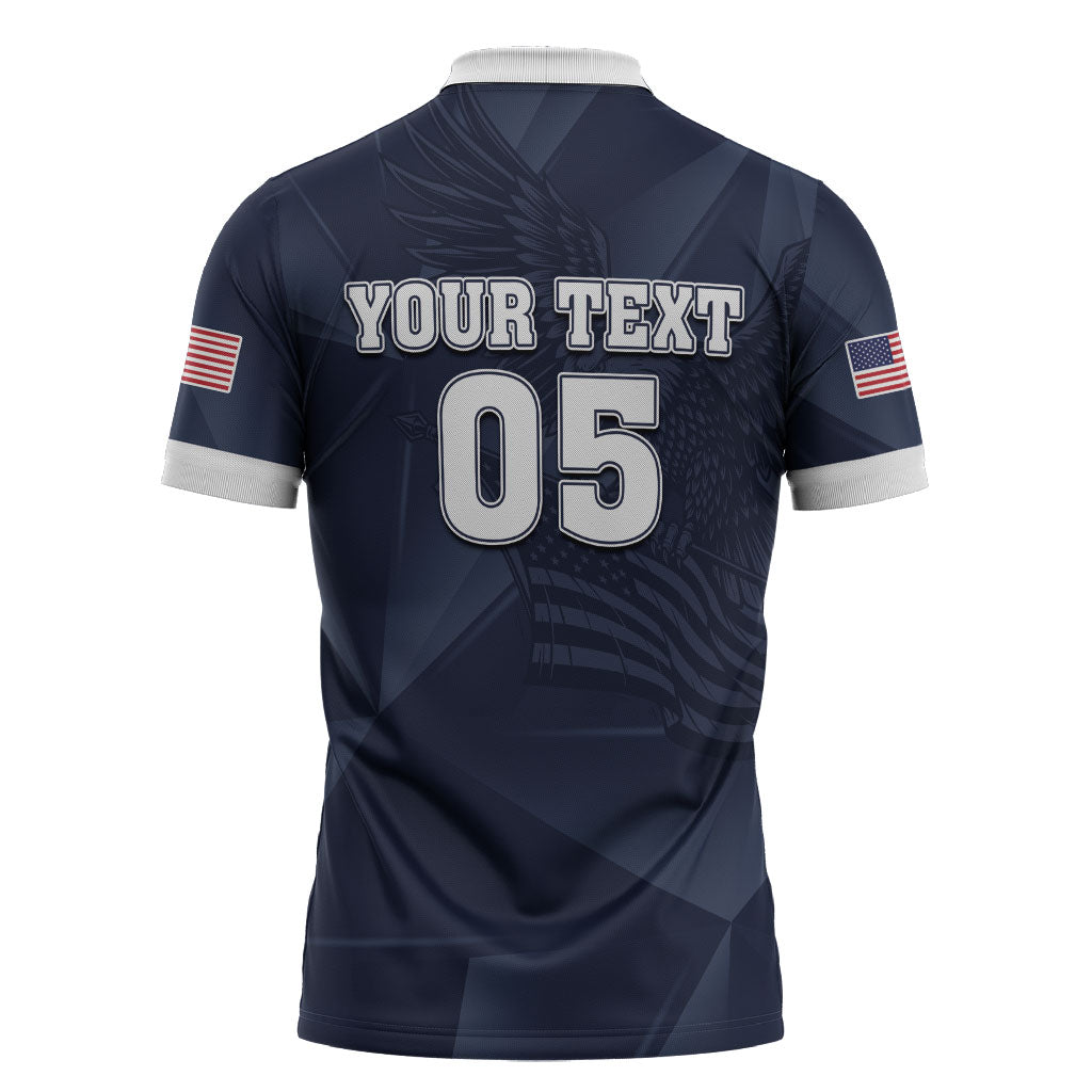 Custom United States Soccer 2026 Zipper Polo Shirt USA Eagle Simple Style