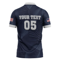 Custom United States Soccer 2026 Zipper Polo Shirt USA Eagle Simple Style