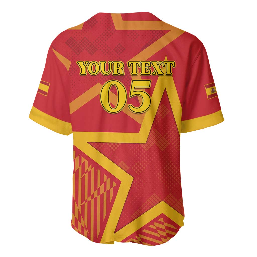 Custom Spain 2024 Football Baseball Jersey La Roja Reigns Supreme LT05 - Wonder Print Shop