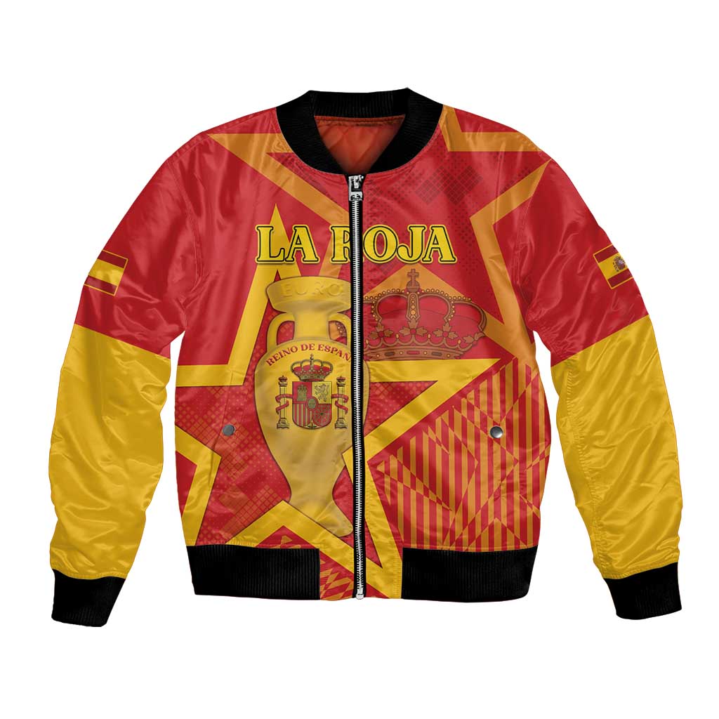 Custom Spain 2024 Football Bomber Jacket La Roja Reigns Supreme LT05 - Wonder Print Shop