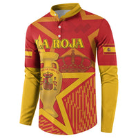 Custom Spain 2024 Football Button Sweatshirt La Roja Reigns Supreme LT05 - Wonder Print Shop