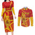 Custom Spain 2024 Football Couples Matching Long Sleeve Bodycon Dress and Long Sleeve Button Shirt La Roja Reigns Supreme LT05 - Wonder Print Shop