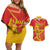 Custom Spain 2024 Football Couples Matching Off Shoulder Short Dress and Hawaiian Shirt La Roja Reigns Supreme LT05 - Wonder Print Shop