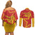 Custom Spain 2024 Football Couples Matching Off Shoulder Short Dress and Long Sleeve Button Shirt La Roja Reigns Supreme LT05 - Wonder Print Shop