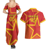 Custom Spain 2024 Football Couples Matching Summer Maxi Dress and Hawaiian Shirt La Roja Reigns Supreme LT05 - Wonder Print Shop